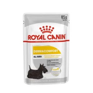CCN18-DERMA-FACING-POUCH-85_S_High_Res.___Print_77114 Royal Canin Dermacomfort Loaf Pouch Wet Food