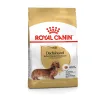 Royal Canin Dachshund Adult Dry Dog Food – Front of Bag Royal Canin Dachshund Adult Dry Dog Food bag showing breed-specific formula for Dachshunds over 10 months old designed to support joints, muscle tone, and digestive health.